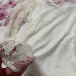 SO Long Sleeve Lace Top White thumbnail 8