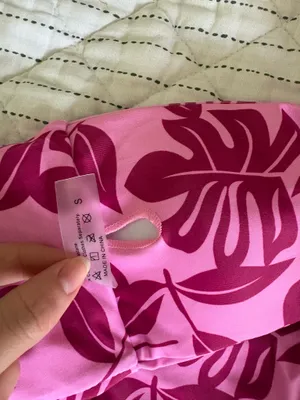Shein Bandeau Bikini Set Pink thumbnail 6