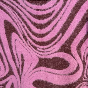 Anthropologie‎ Skirt Fuzzy Rib Trim Waist Pink Wine Size Medium Funky Retro NWT thumbnail 3