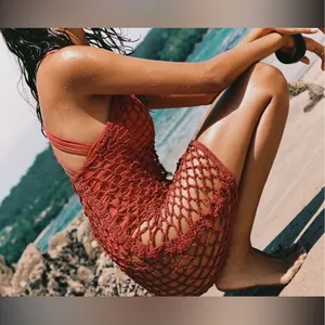 Zara Crochet Macrame Knit Dress Coverup NWT‎ S/M thumbnail 6