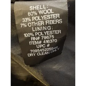 London Fog Wool Blend Coat M Black Charcoal Car Coat Button Front thumbnail 7
