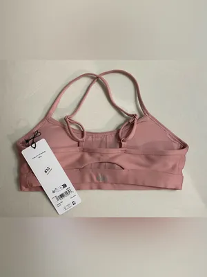 Alo Yoga NWT Airlift Intrigue Bra Vintage Pink Seamless Scoop Bralette Size S thumbnail 6