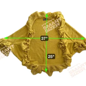 DonnaDiosa Mustard Yellow Ruffle Lace Open Cardigan Coquette‎ Cottagecore S/M thumbnail 4