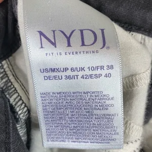 NYDJ Black Wash Wide Leg Cropped Capri Jeans thumbnail 6