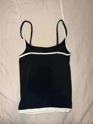 Urban Outfitters Black Tank with White Contrast Trim thumbnail 3