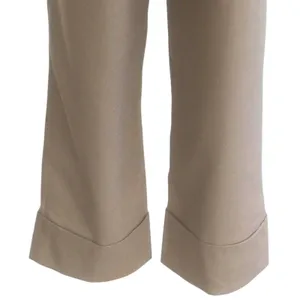 Cache Crop Gold Metallic Pant 3" Wide Waist Self Belt Stretch New $118 NWT Sz 8 thumbnail 9