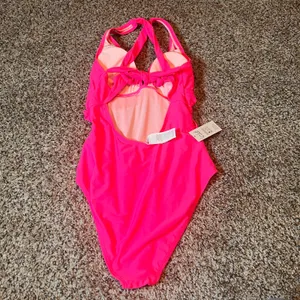 Eomenie One Piece Swimsuit‎ Cut Out Ruched Tummy Control Hot Pink M thumbnail 6