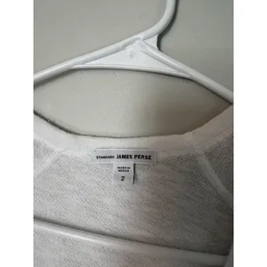 James Perse lightweight cotton jersey scoop-neck tunic top Sz 2 White thumbnail 7