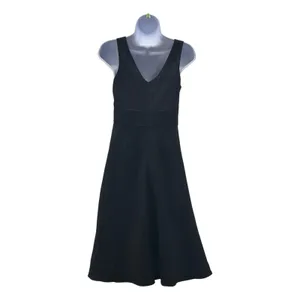 J McLaughlin Linen Faux Wrap‎ Dress Black 2 thumbnail 2