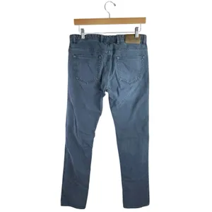 Massimo Dutti Women's Blue Mid Rise Slim Straight Stretch Denim Jeans Size 30 thumbnail 2