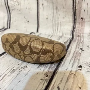 Coach brown classic vintage monogram glasses case thumbnail 6