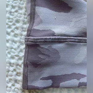 LULULEMON Energy Bra Long Line Ribbed Incognito Camo Iris Violet Verbena Size 4 thumbnail 11
