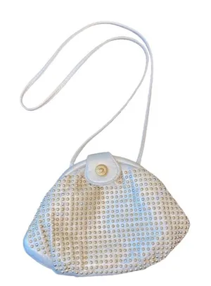 Vintage beaded purse White thumbnail 1