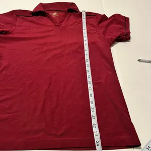 Chick-fil-A Team Style Womens Employee Medium Burgundy Polo Short Sleeve Shirt‎ thumbnail 7