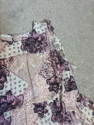 Maurices Pink Floral Patchwork Print Sleeveless Tank Top thumbnail 3