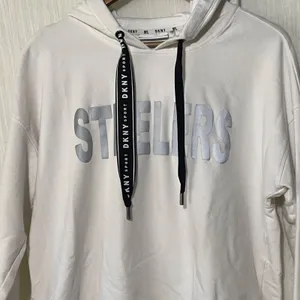 DKNY Sport Pullover Hoodie Pittsburg Steelers Maddie Crop White Size Large thumbnail 5