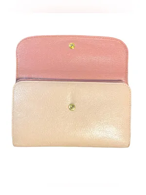 Miu Miu Madras Bicolore Trifold Frame Wallet Kiss Lock Pink WOC 5ME120 Box thumbnail 8