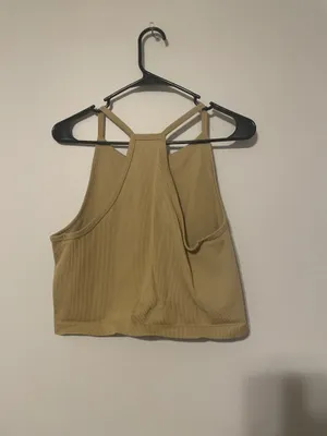 Jo & Co Mustard Ribbed Racerback Bralette thumbnail 3