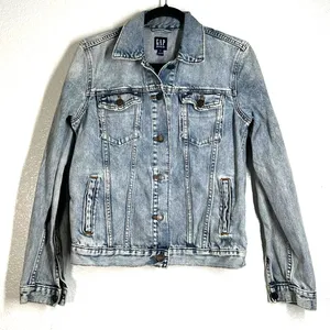 Light-wash GAP denim jacket M Jean Women's classic blue thumbnail 1