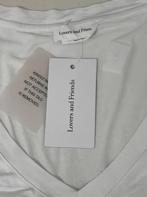 Lovers and Friends Carlo Shirt Dress in White Large New Womens Tee Tshirt Mini thumbnail 7