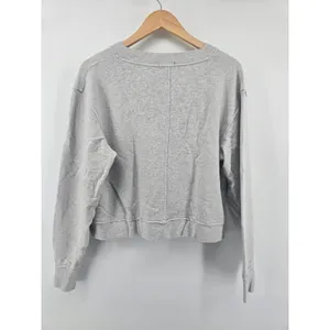 tasc Performance Sweatshirt Womens Medium Gray‎ Henley V-Neck Cropped Bamboo thumbnail 4