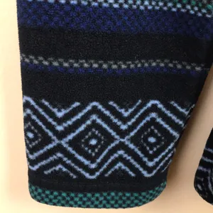 Women’s Fleece Striped Patterned Quarter Zip-Up Sweatshirt thumbnail 5