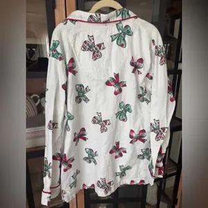 Disney Parks Pajamas shirt Christmas Holiday Retro Mickey Bows long holidays thumbnail 4
