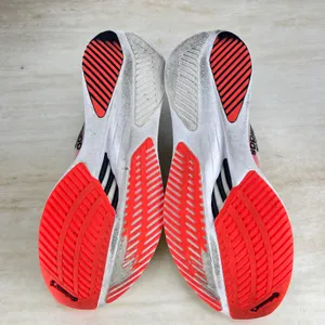 Adidas Adizero Boston 10 Womens 9 Running Shoes White Solar Red FY4080 Sneaker thumbnail 8