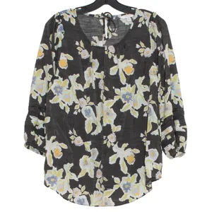 Lauren Conrad Top 3/4 Sleeve Floral Y2K Boho Cottage Fairycore Whimsigoth Medium thumbnail 1