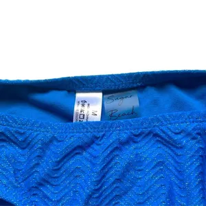 NWOT Sugar Beach Cobalt Blue Glitter Chevron Swim Bikini Set Sz Medium thumbnail 15