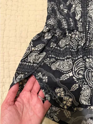 Paisley Free People Movement High Waist Shorts, Size XS thumbnail 2