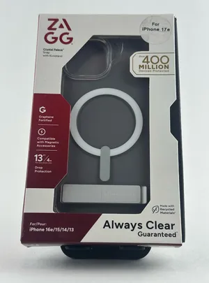 Zagg Crystal Palace Snap w/ Kickstand iPhone 16e/15/14/13 Clear MagSafe Case NWT thumbnail 1