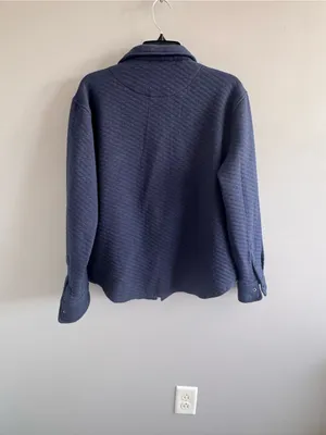 Cloudveil Mountain Works Quilted Snap‎ Shirt Jacket Blue Large thumbnail 3