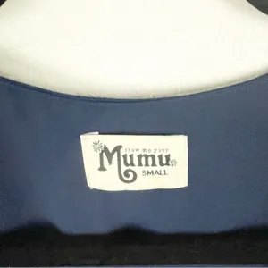 SHOW ME YOUR MUMU Marianne Navy Wrap Flutter Sleeves V-Neck Dress Small Wedding thumbnail 3