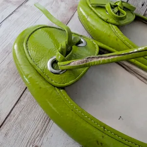 Michael Kors Flats - Green Flats Size 6.5 M - Leather Upper - Cosmetic Issues thumbnail 5