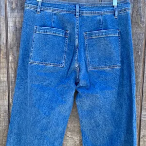 Cupshe Wide Leg Raw Hem Stretchy Jeans Size XL thumbnail 4