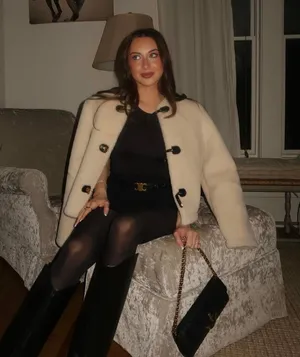 Zara Jacket coat teddy fur ivory cream cropped toggle  thumbnail 10