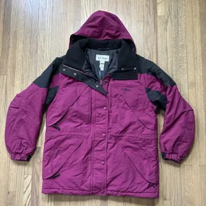 Vintage L.L.Bean Jacket Women's M Gorpcore 1990s Full Zip Hooded Purple Outdoor thumbnail 1