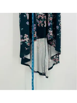 NWT Fortune + Ivy Irene Floral High Low Wrap Maxi Dress Navy Pink Size M thumbnail 8
