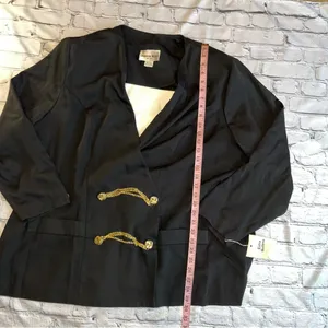 VTG Y2K Blazer Womens Jacket 26W Gold Buttons Danny & Nicole New York thumbnail 2