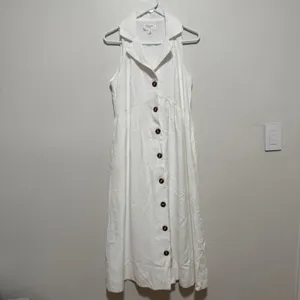 Pomander Place Tuckernuck Jules Collared Midi Sleeveless Button Front Dress thumbnail 2