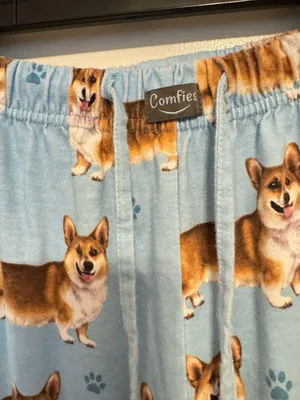Comfies Welsh Corgi Unisex Cotton Blend Pajama Bottoms Size L thumbnail 5