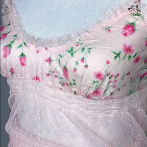 Vintage Victoria’s Secret Rosette Mesh Babydoll thumbnail 3