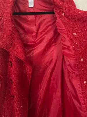 Women’s red peacoat thumbnail 4