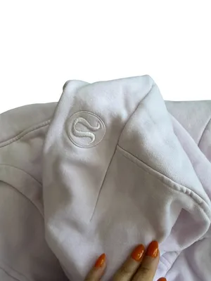 LULULEMON Pink Crop Hooded Zip Sweatshirt Size 8 thumbnail 3