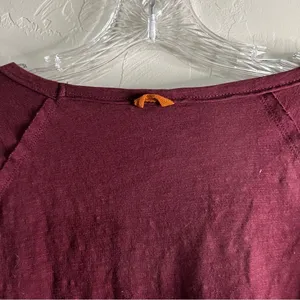 Frye &‎ Co. Burgundy Fox Tail Heritage Raw Hem Thumb Holes Top thumbnail 8