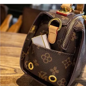 Brown Nice Leather Women’s purse with Structured Design and Gold Hardware thumbnail 7