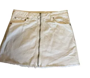With the free denim white mini skirt thumbnail 1