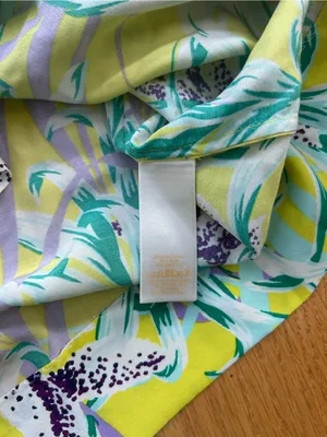 Kate Spade Neal Silk Flora Peter Pan Collar Dress Yellow Tropical Floral Size 8 thumbnail 8
