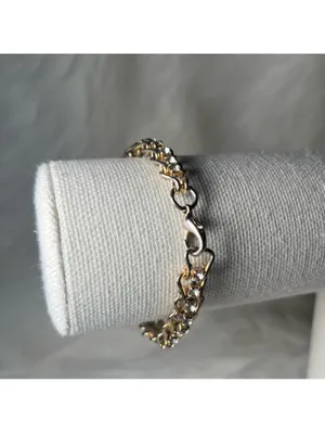 Fashion Bracelet with Gold Color Chains with Jewels thumbnail 3